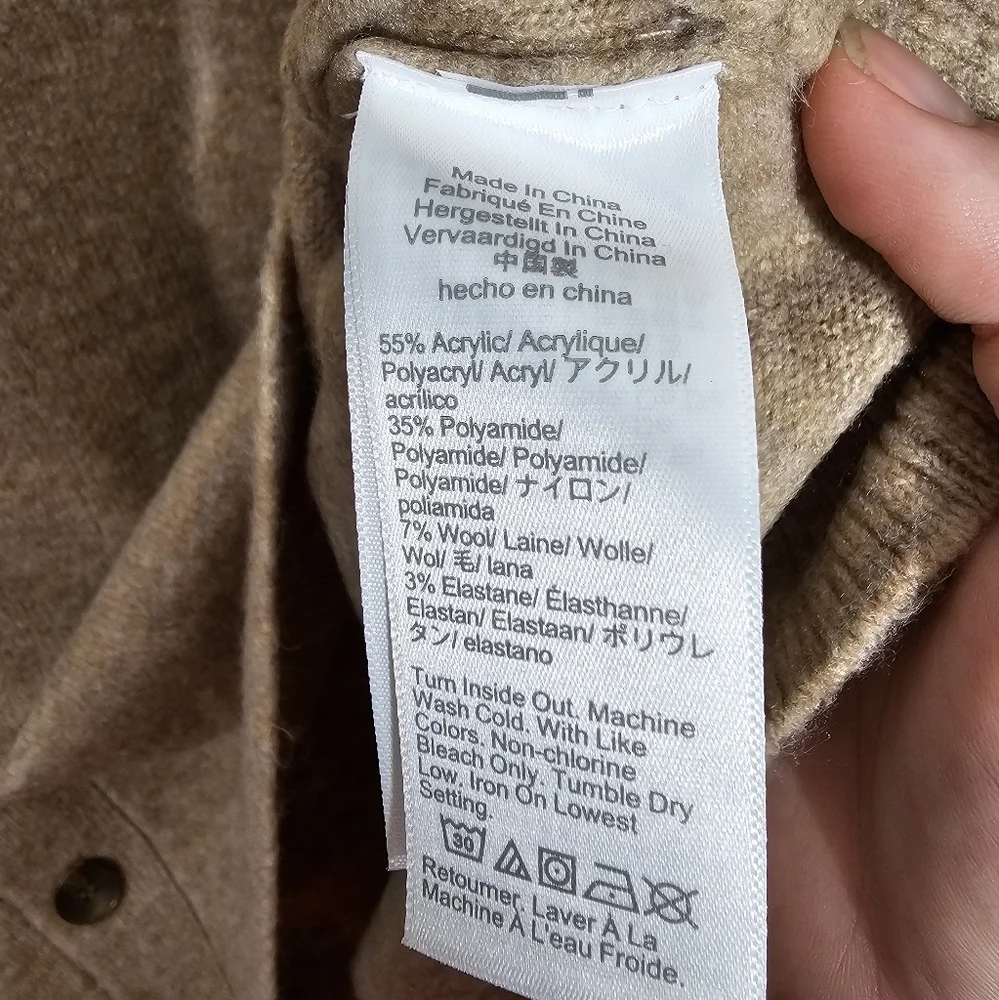 NWT J. Crew Beige Wool Blend Turtleneck Sweater